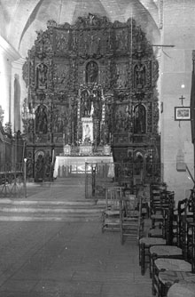Vista interior de l'església de Bàscara. 1919
