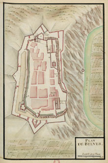 Bellver de Cerdanya. 'Recueil des plans des places du Royaume, divisées en provinces, faits en l'an 1693'