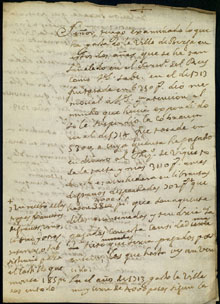 Esborrany de carta de Josep Aparici referent a les contribucions pagades per les viles de Bellver de Cerdanya i el Baridà, entre altres, durant els anys 1713 i 1714