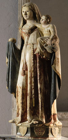 Mare de Déu de Besalú. Alabastre. Segle XIV