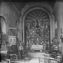 Vista interior de l'església de Sant Julià de Rabós. 1918
