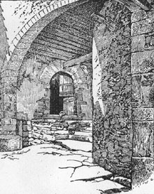 Porxo i porta de Can Rovira (La Rovira), segle XIII. 1890-1936