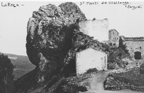 Vista de la Roca de Sant Martí de Vilallonga de Ter. 1918