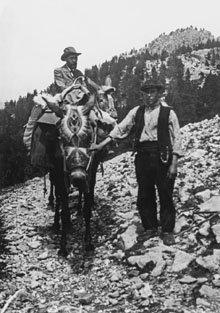 Excursió per la vall del Pi i el prat d'Aguiló. Ca. 1902