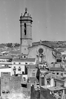 Església de Santa Maria des del Castell. 1973