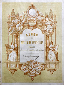Llibre de control d'assistència dels alumnes de l'escola pública de nens de Capmany. 1860-1864