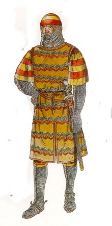 Noble amb armadura completa. Mitjan segle XIII