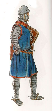 Cavaller amb 'capell de fer'. Mitjan segle XIII