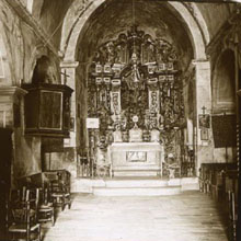 Interior de l'església de Santa Maria de Pujals dels Pagesos. 1919
