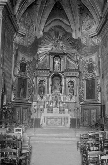 Retaule del segle XVI-XVIII de l'església de Sant Esteve de Cornellà del Terri. 1925