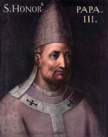 El papa Honori III (1148-1227)