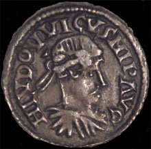 Moneda de Lluís I el Pietós (778-840)