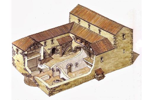 Recreació del castell de Mataplana. Segle XII