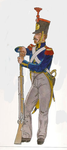 Milicià del 1er Regiment de línia de la Milícia Nacional (1834-1840)