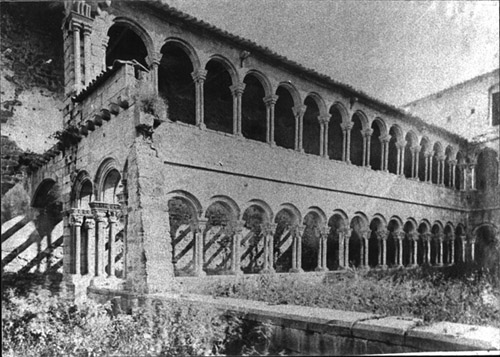 Estat del claustre del monestir. 1881