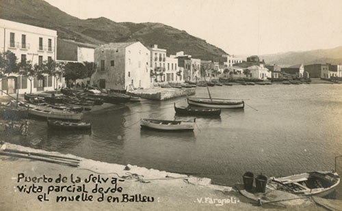 Vista del Port de la Selva des del moll d'en Balleu. 1911