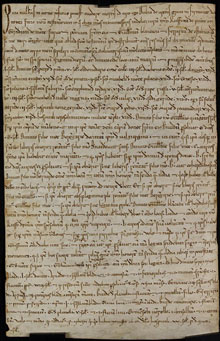 Testament de Dolça d'Arenes. Nomena marmessors el seu marit Ros de Pineda, Guerau de Montsoriu i altres. Primera meitat segle XIII
