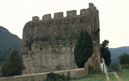 Façana lateral i absis de l'església de Sant Sebastià. 1994