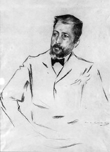 Marià Vayreda i Vila (1853–1903). Dibuix de Ramon Casas