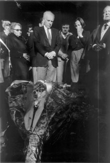 Enterrament de Joan Ponç i Bonet, al veïnat de La Roca de Pelancà. 1984
