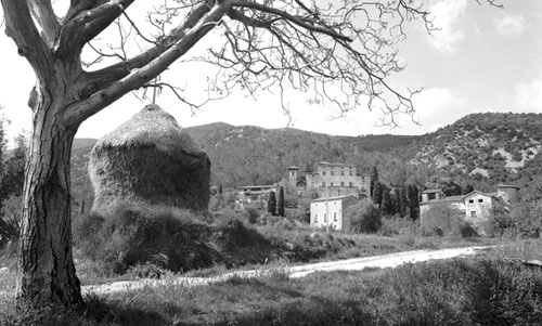 Vista de la casa pairal El Noguer de Segueró i Can Felicià, antigues escoles de Segueró. 1967