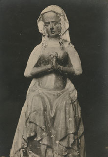 Mare de Déu de Santa Pau de l'oratori de la Mare de Déu dels Arcs. Imatge desapareguda el 1936. 1916